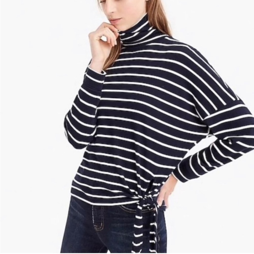 J Crew Tie Waist Turtleneck